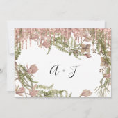 Save The Date Zwarte Roos Bloemige Bos Drips (Achterkant)