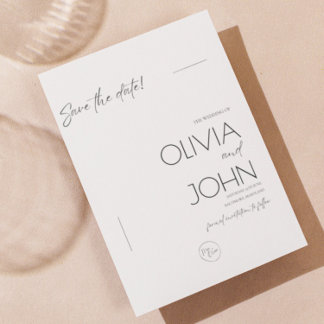 Save the Dates Minimalistisch Modern Save The Date