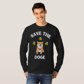 Save The Doge Cute Doge With Bees Gamer Gaming T-shirt (Voorkant volledig)