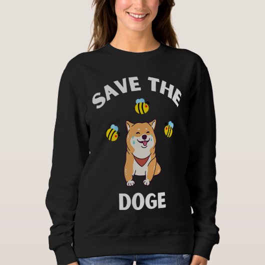 Save The Doge Cute Doge With Bees Gamer Gaming Trui (Voorkant)