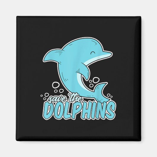 Save the Dolphins - Zee Animal Environmental Prote Magneet (Voorkant)