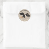Save the Eagles  Ronde Sticker (Tas)