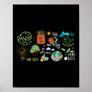 Save the Earth Day Recyclen het milieu van de plan Poster