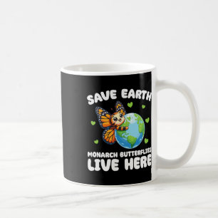 Save the Earth Monarch vlinders leven hier op aard Koffiemok