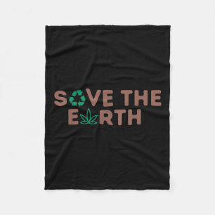 Save the Earth Planet Recyclen het milieu Fleece Deken