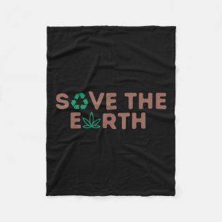 Save the Earth Planet Recyclen het milieu Fleece Deken