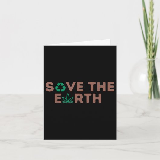 Save the Earth Planet Recyclen het milieu Kaart (Voorkant)