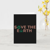 Save the Earth Planet Recyclen het milieu Kaart (Gele Bloem)