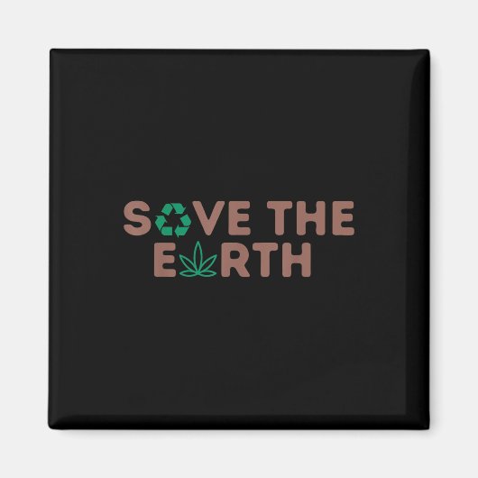 Save the Earth Planet Recyclen het milieu Magneet (Voorkant)