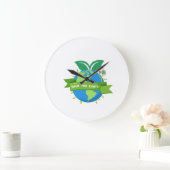 Save the Earth Wall Clock Grote Klok (Huis)