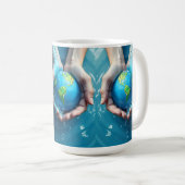 “Save the Earth Water Planet Mug  Koffiemok (Voorkant rechts)