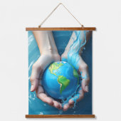 “Save the Earth Water Planet Tapestry  Hangend Wandkleed (Voorkant)