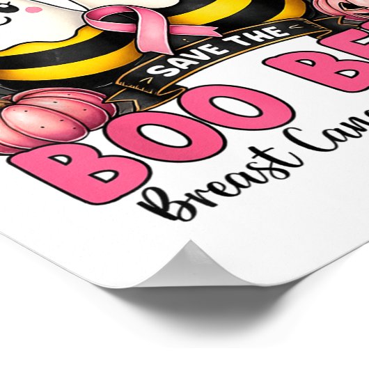 Save the Ees Boo Bijen Borstkanker Halloween Vrouw Poster (Hoek)