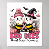 Save the Ees Boo Bijen Borstkanker Halloween Vrouw Poster (Voorkant)