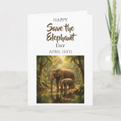 Save the Elephants | 16 april Kaart (Voorkant)
