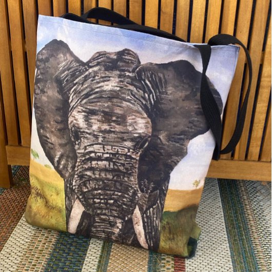 Save the Elephants Afrikaanse Dierenschildering Tote Bag