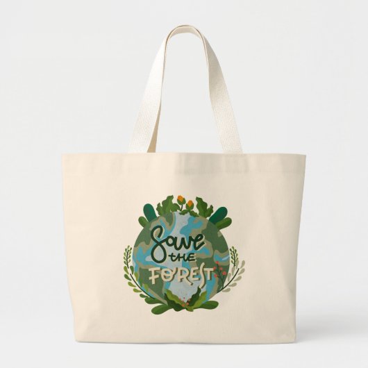 Save the Forest Grote Tote Bag (Voorkant)