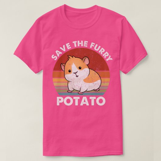 Save The Furry Potato Funny Guinea Pig Premium T-shirt (Design voorkant)