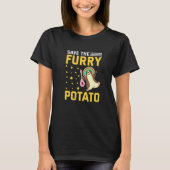 Save The Furry Potato  Guinea Pig T-shirt (Voorkant)