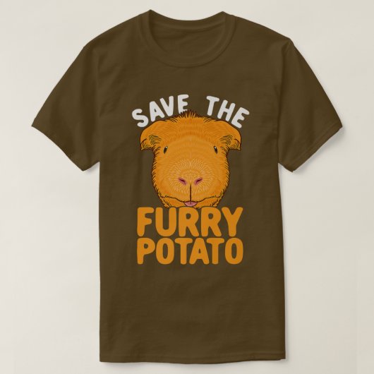 Save the Furry Potato Guinea Pig T-shirt (Design voorkant)