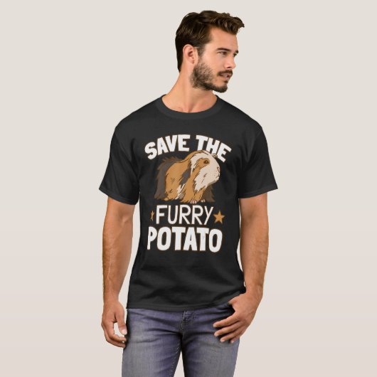 Save the Furry Potato Guinea Pig T-shirt (Voorkant volledig)