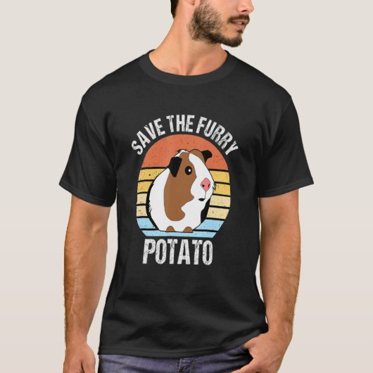 Save the Furry Potato Guinea Pig T-shirt (Voorkant)