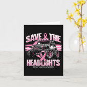 Save The Headlights Borstkanker Bewustzijn 1  Kaart (Gele Bloem)
