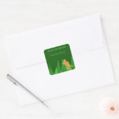 Save the Lemurs Vierkante Sticker (Envelop)