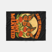 Save The Monarchs Plant Some Milkweed Butterfly Gi Fleece Deken (Voorkant (Horizontaal))