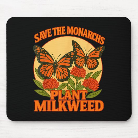 Save The Monarchs Plant Some Milkweed Butterfly Gi Muismat (Voorkant)