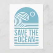 Save the ocean activist quotes aesthetic briefkaart (Voorkant)
