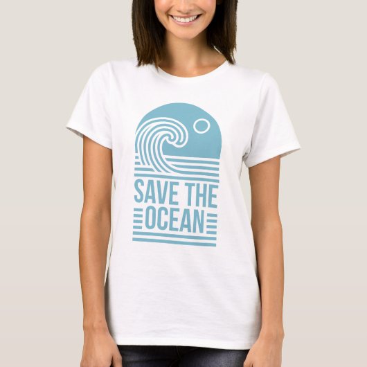 Save the ocean activist quotes aesthetic t-shirt (Voorkant)