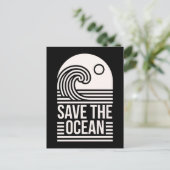 Save the ocean protection conservation volunteer briefkaart (Staand voorkant)
