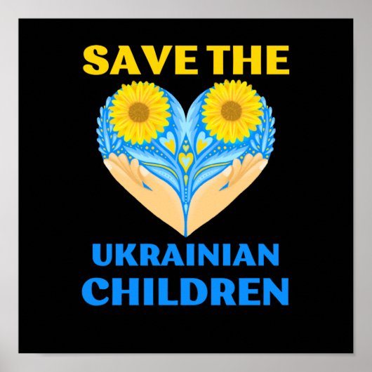 save the Oekrainian children Poster (Voorkant)