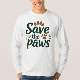 Save The Paws Dierenredding Huisdierliefhebber T-shirt