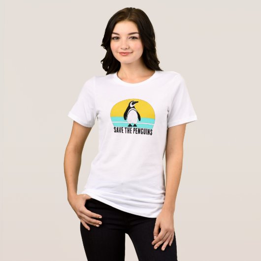 Save The Penguins Tri-Blend Shirt (Voorkant volledig)
