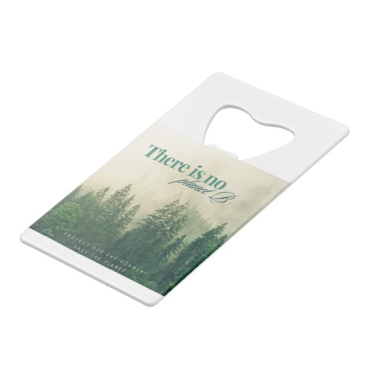 Save the Planet Creditkaart Flessenopener (Achterkant Gekanteld)