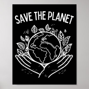 Save The Planet Earth Day 2025 Milieu Boom D Poster