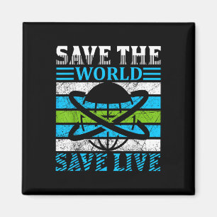 Save the Planet Earth Wereldbol Milieubescherming Magneet