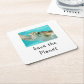 Save The Planet Kartonnen Onderzetters (Schuin)