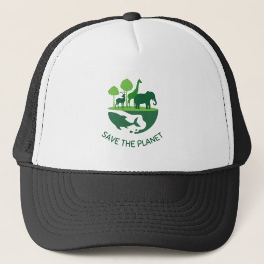 Save The Planet - Kiroverse Studio Trucker Hoed Pet (Voorkant)