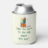 "Save the Planet" Koozie Fles Cooler (Blikje Voorkant)