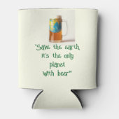 “Save the Planet” Koozie Fleskoeler (Voorkant)