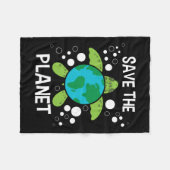 Save the Planet - Milieubescherming Aarde D Fleece Deken (Voorkant (Horizontaal))