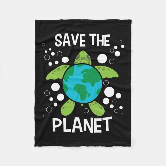 Save the Planet - Milieubescherming Aarde D Fleece Deken (Voorkant)
