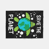 Save the Planet - Milieubescherming Aarde D Fleece Deken (Voorkant (Horizontaal))