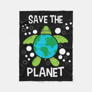 Save the Planet - Milieubescherming Aarde D Fleece Deken