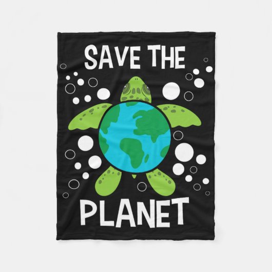 Save the Planet - Milieubescherming Aarde D Fleece Deken (Voorkant)