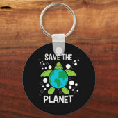 Save the Planet - Milieubescherming Aarde D Sleutelhanger (Voorkant)