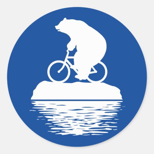 Save the Planet: Polar Beer Fiets Ronde Stickers (Voorkant)